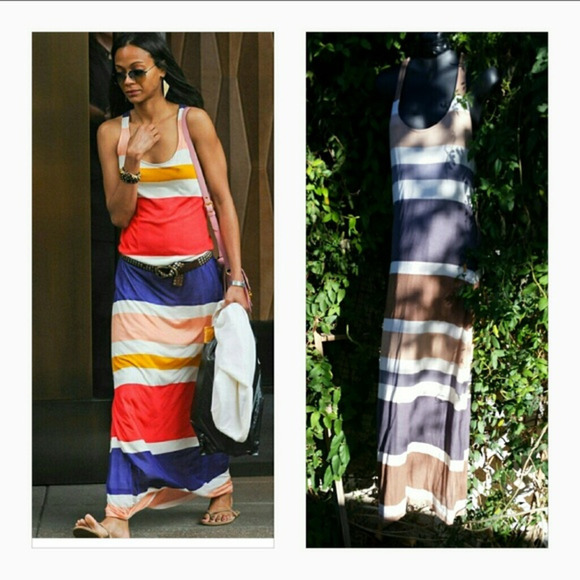 Sale Splendid Block Stripe‎ Maxi Tank Dress - Picture 1 of 3